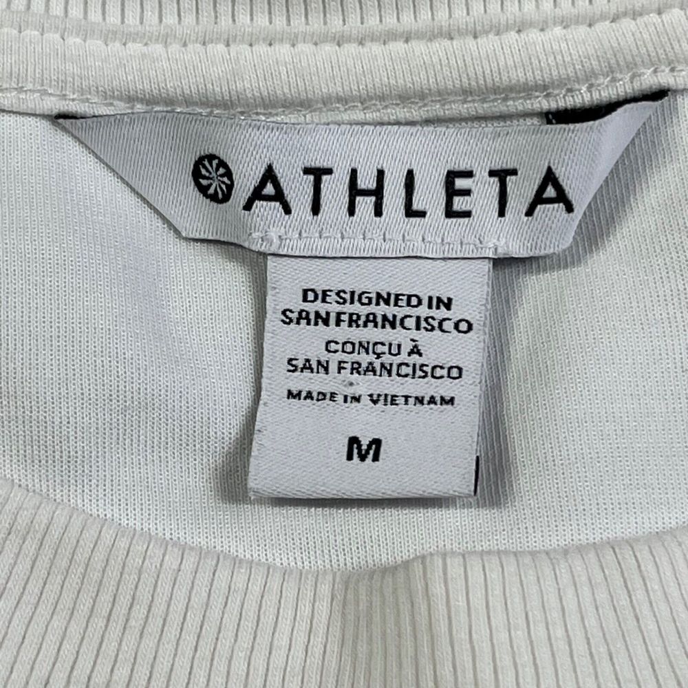 Athleta Gallery Top 2.0 Women's Medium White Long Sleeve Tunic High-Low Hem - Picture 4 of 9